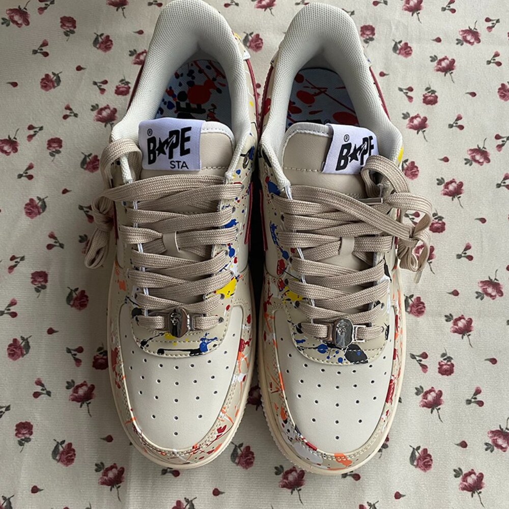 Bape White Shoes - Picture 1 of 7